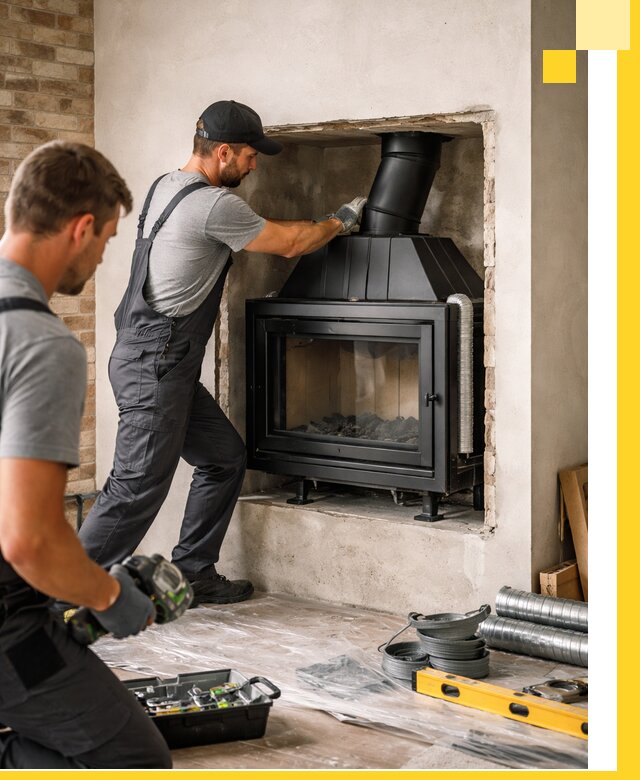 Установка каминных топок в Ишиме: монтаж, подключение