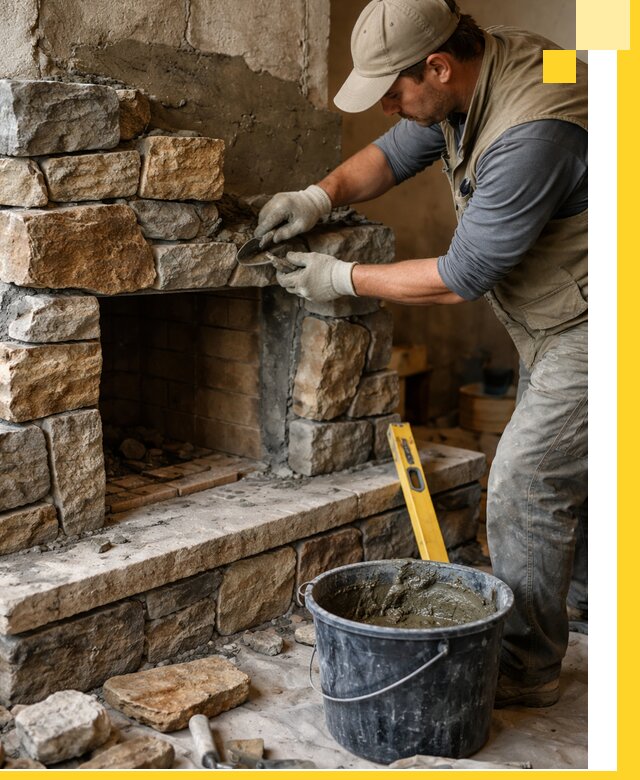 Изготовление и установка каменных каминов под ключ в Ишиме