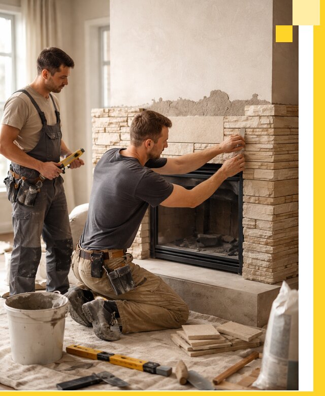 Установка и монтаж каминов для загородного дома в Ишиме