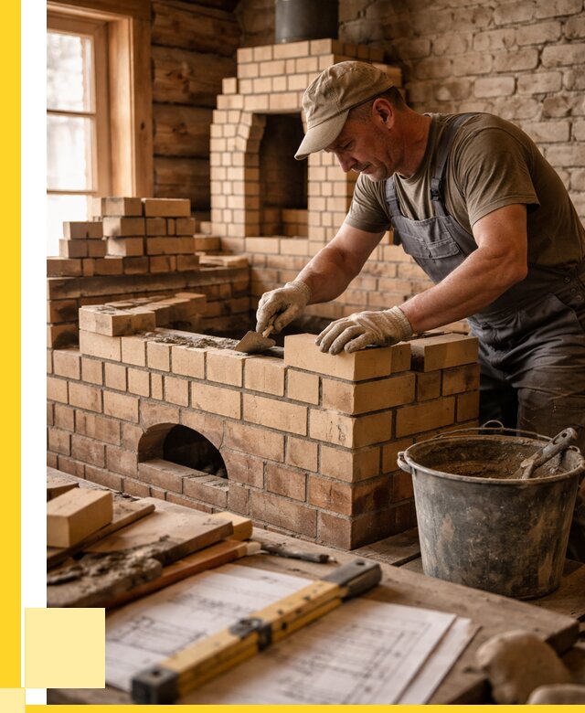 Кладка печей из кирпича в Ишиме цены от 31179 р. - ЭриданШм