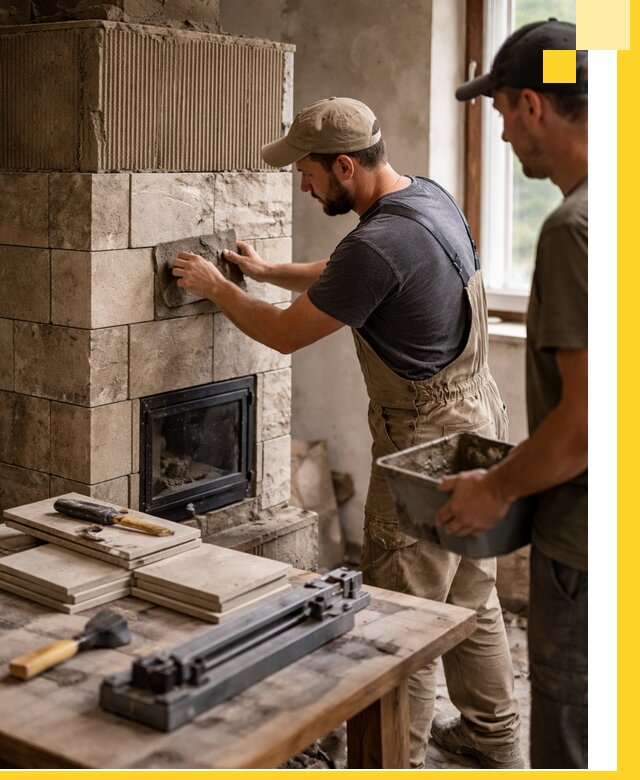 Профессиональная облицовка печей в Ишиме: керамика и камень