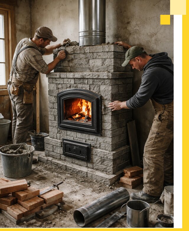 Производство, поставка и монтаж дровяных печей в Ишиме