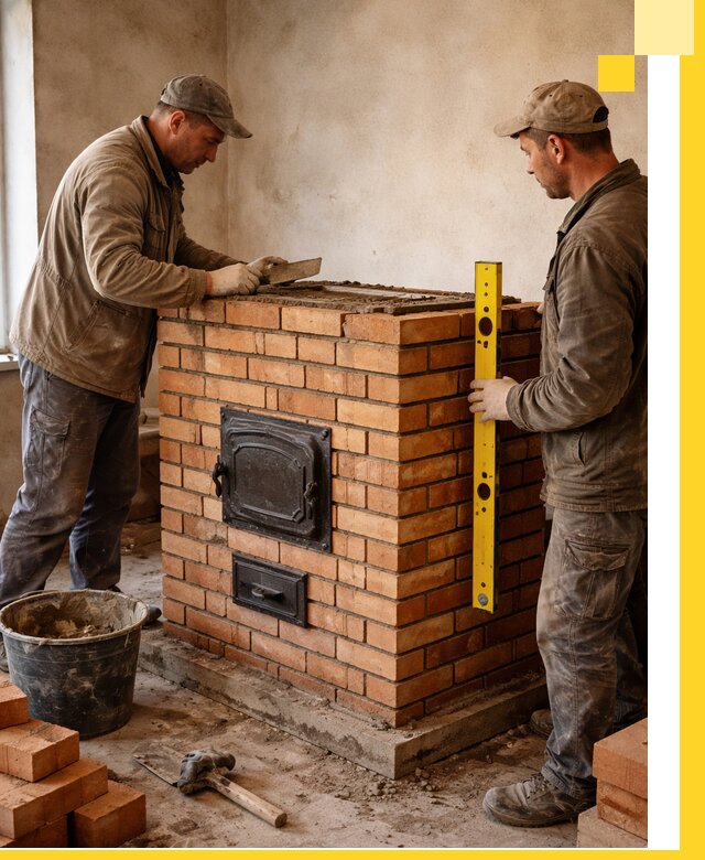 Отопительные печи под ключ в Ишиме, установка и сборка