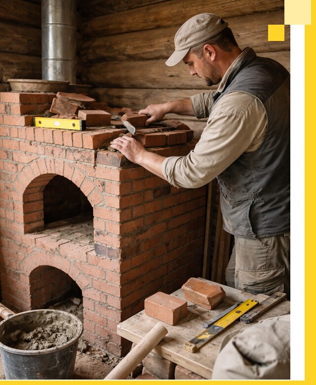 Изготовление и установка русских печей в Ишиме под ключ