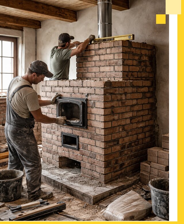 Печи для загородного дома под ключ в Ишиме — монтаж и сервис