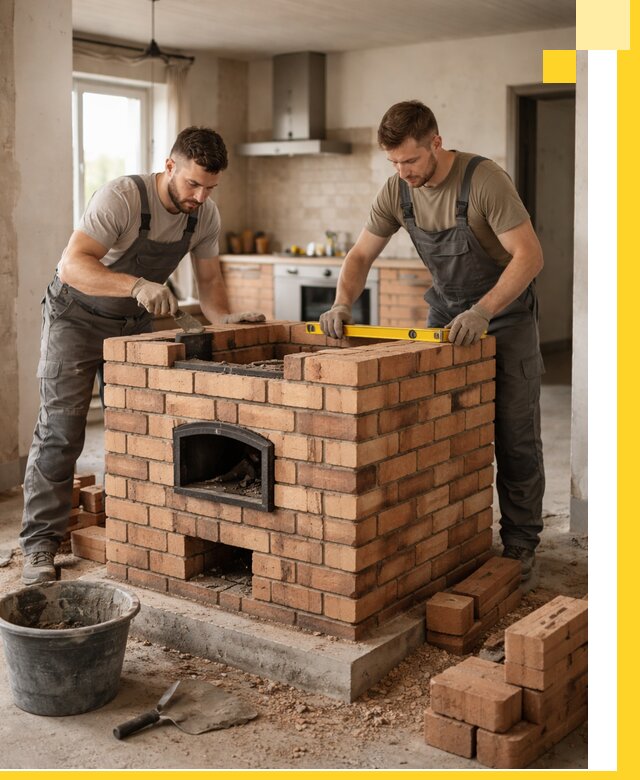 Установка и монтаж печей в частном доме в Ишиме под ключ