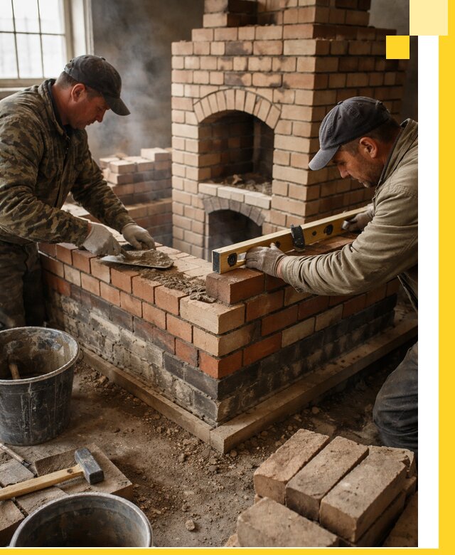 Изготовление и монтаж печей и каминов из кирпича в Ишиме