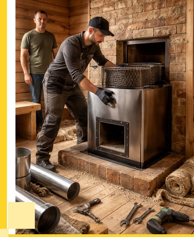 Монтаж банных печей под ключ в Ишиме от 18707 р., ЭриданШм