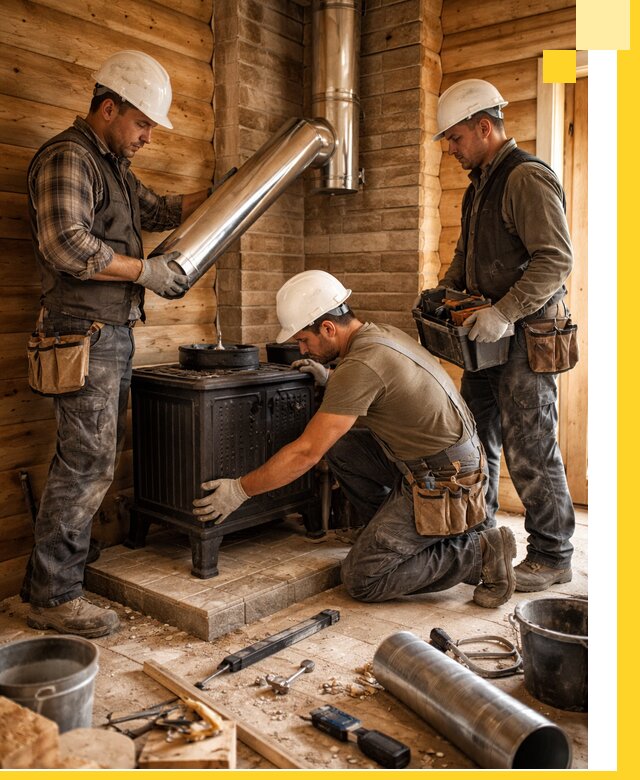 Профессиональный монтаж банных печей и дымоходов в Ишиме