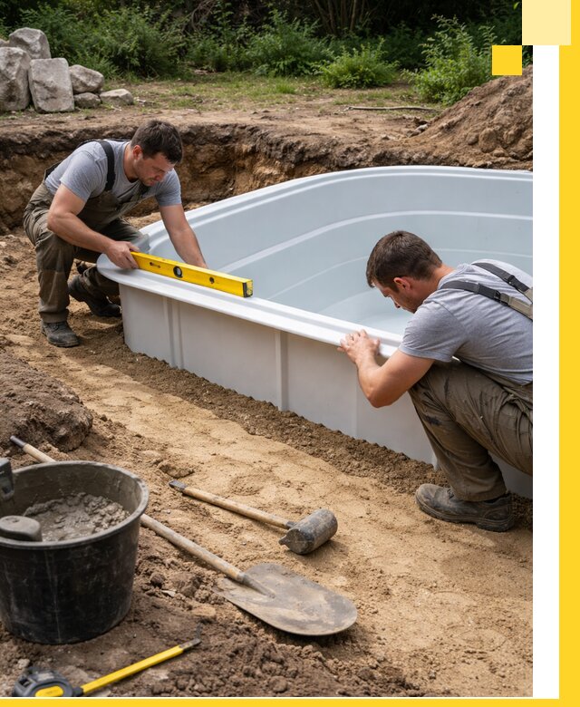Производство и установка пластиковых бассейнов в Ишиме под ключ