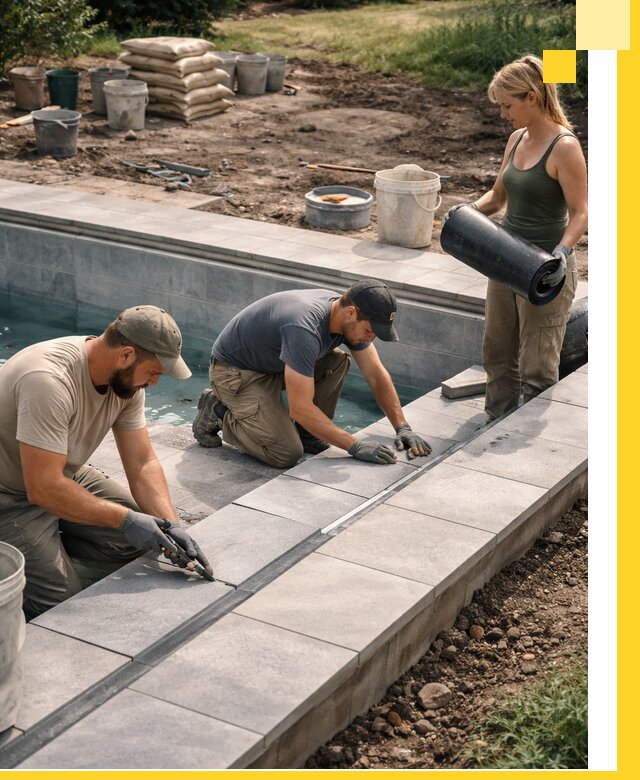 Строительство и монтаж уличных бассейнов под ключ в Ишиме