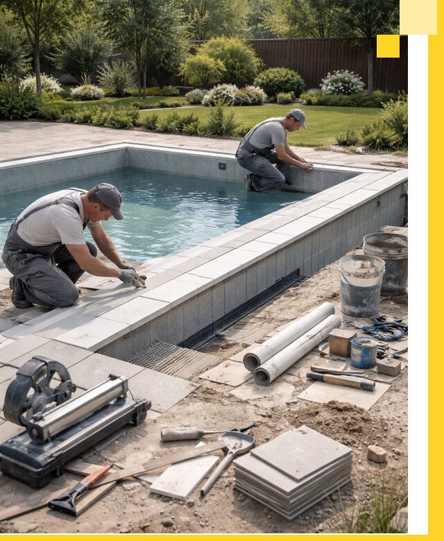 Строительство открытых бассейнов под ключ в Ишиме профессионально