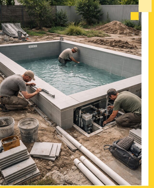 Строительство и монтаж бассейнов для дачи под ключ в Ишиме