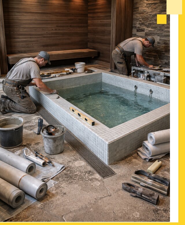 Установка и строительство бассейнов для сауны в Ишиме