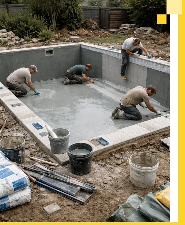 Изготовление и монтаж чаши бассейна под ключ в Ишиме