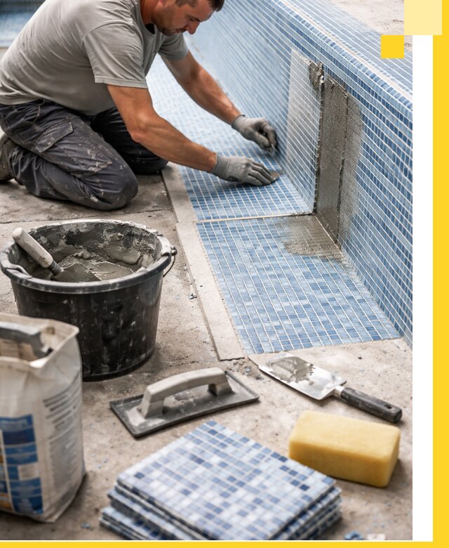 Укладка и ремонт мозаики для бассейнов под ключ в Ишиме