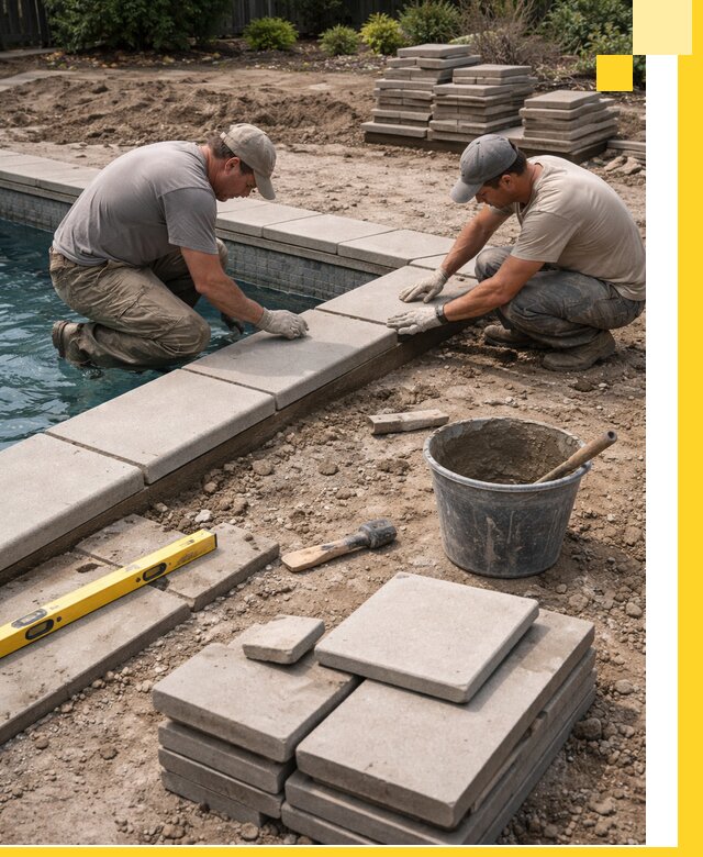 Установка и изготовление копингового камня для бассейнов в Ишиме