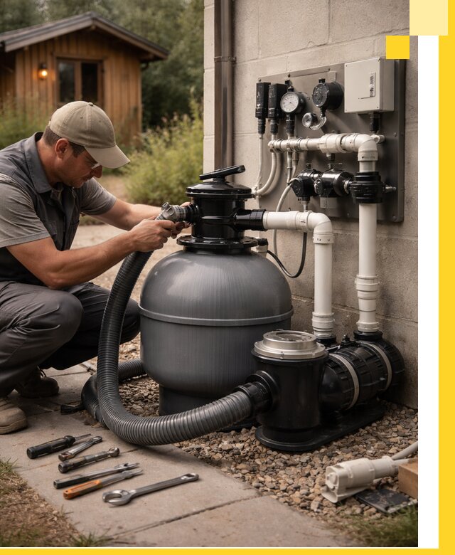 Продажа и монтаж фильтров и насосов для бассейнов в Ишиме