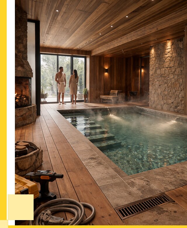 Проекты бань с бассейном под ключ в Ишиме от 77948 р., ЭриданШм