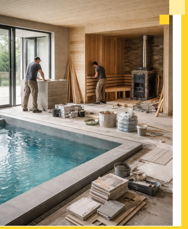 Проектирование и строительство бань с бассейном в Ишиме