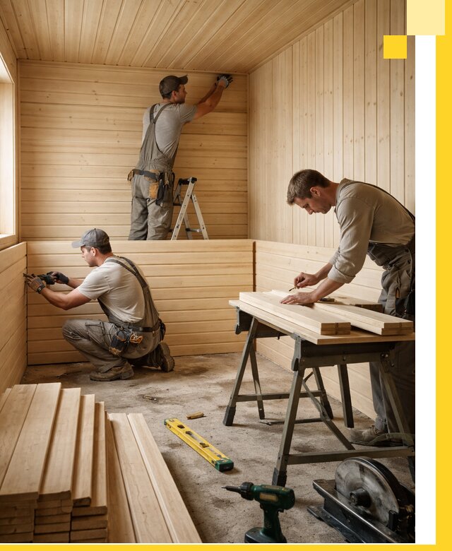 Обшивка саун в Ишиме из натуральной древесины под ключ