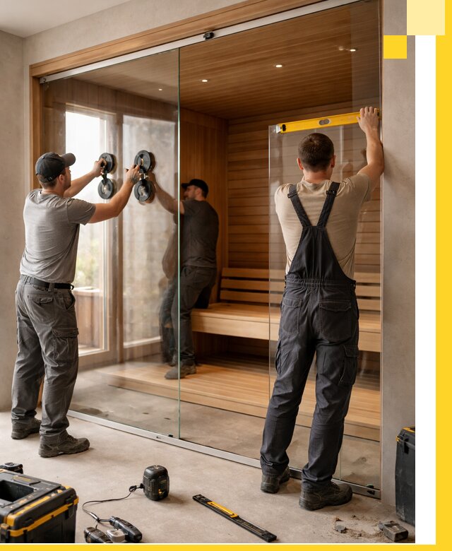 Производство и монтаж стеклянных саун под ключ в Ишиме