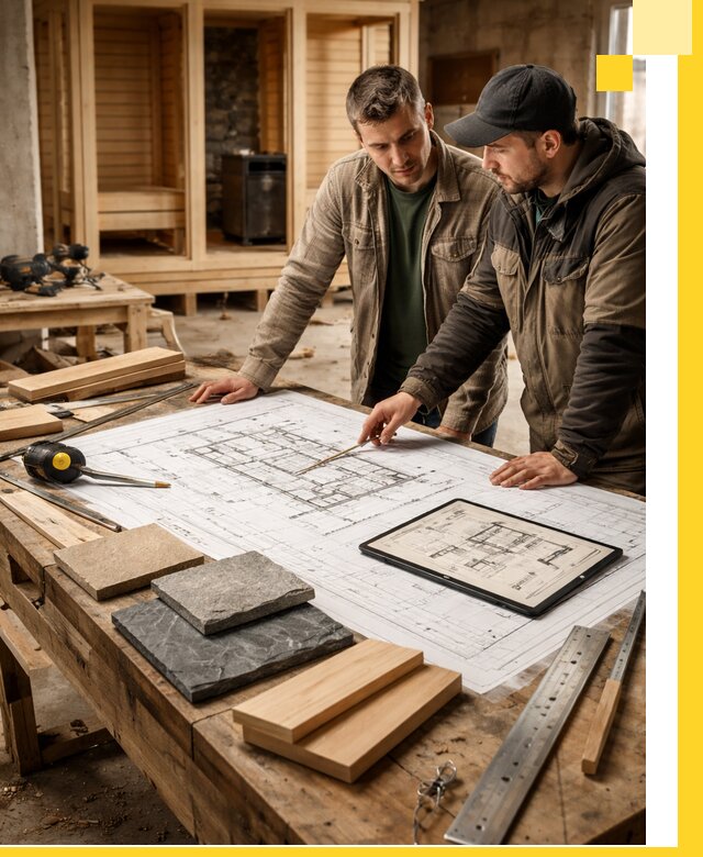 Проекты бань под ключ и планы строительства в Ишиме