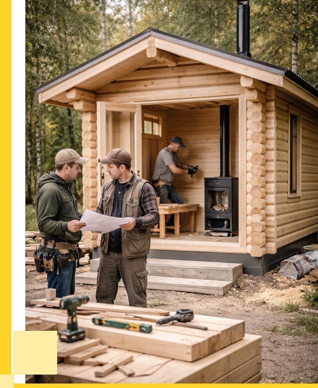 Монтаж бань под ключ в Ишиме — от 207860 р. | ЭриданШм