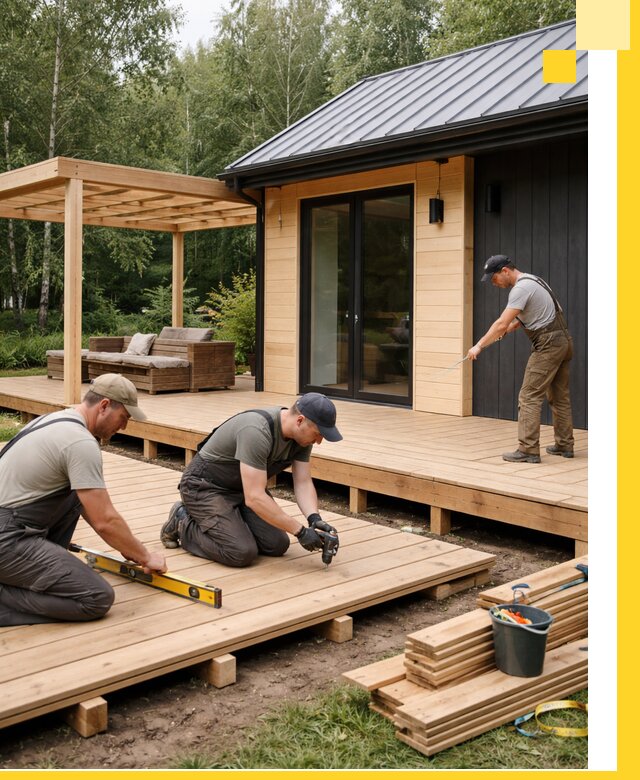 Строительство бань с террасой и бассейном под ключ в Ишиме