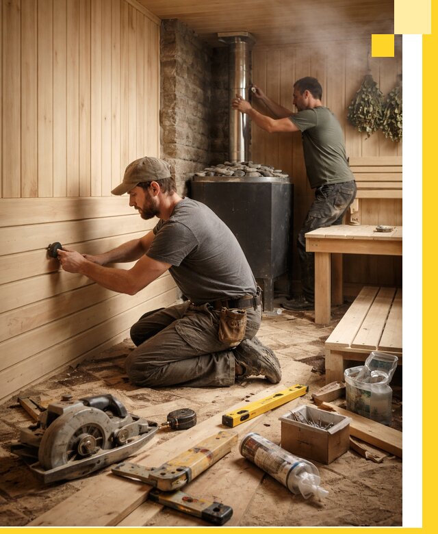 Полное строительство и оснащение парных под ключ в Ишиме