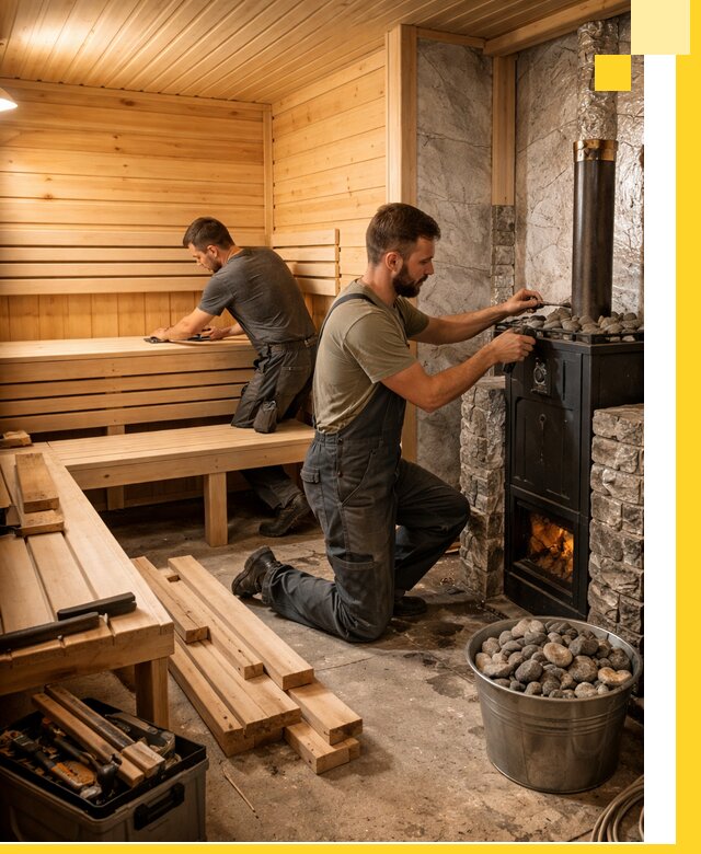 Дизайн и строительство интерьеров бань под ключ в Ишиме