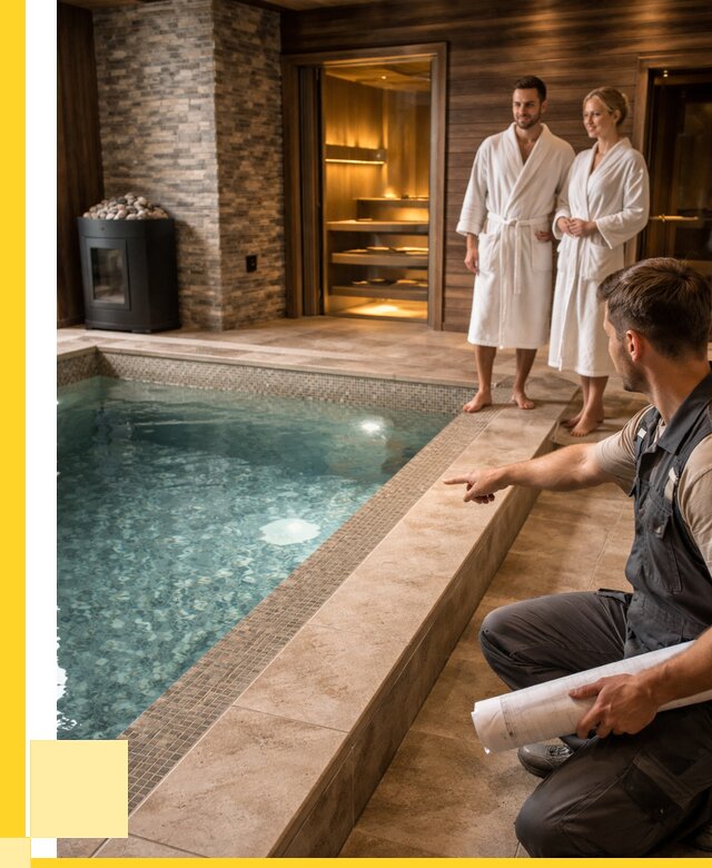 Проект бани с бассейном под ключ в Ишиме от 67555 р. | ЭриданШм