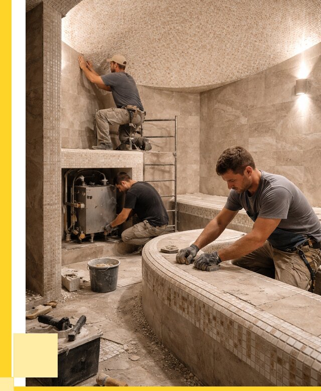 Монтаж хамамов под ключ в Ишиме от 259825 р. ЭриданШм