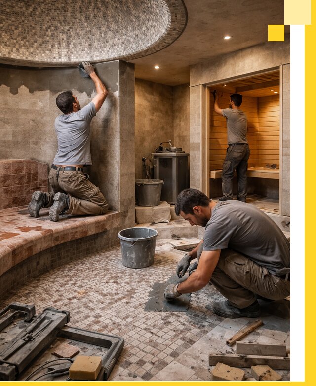 Проект и строительство хамама бани и сауны под ключ в Ишиме