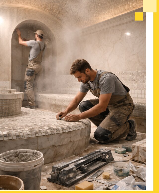 Профессиональный дизайн хамама и SPA под ключ в Ишиме