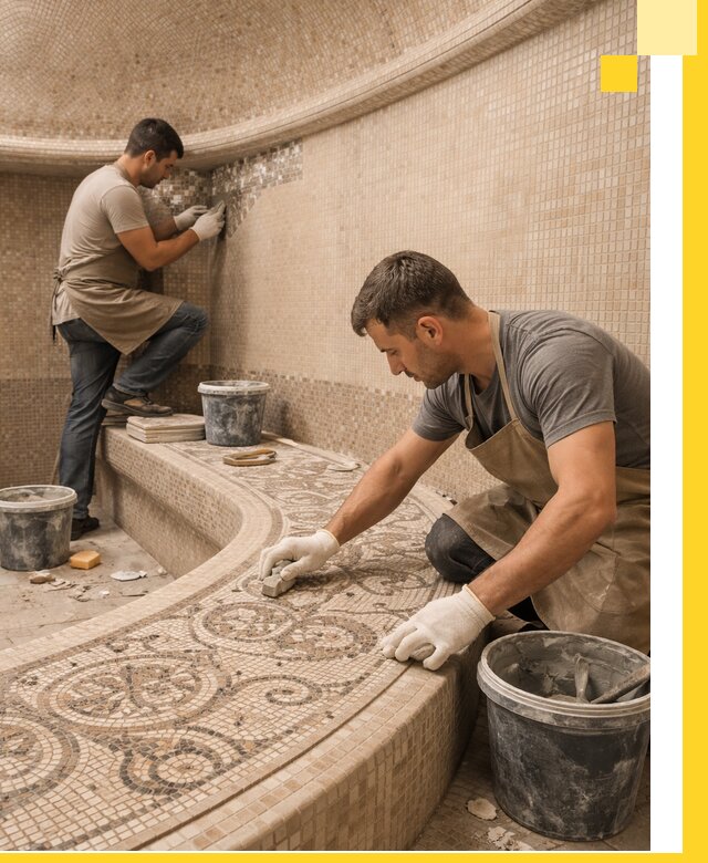 Плитка для хамама в Ишиме, укладка, подбор и поставка