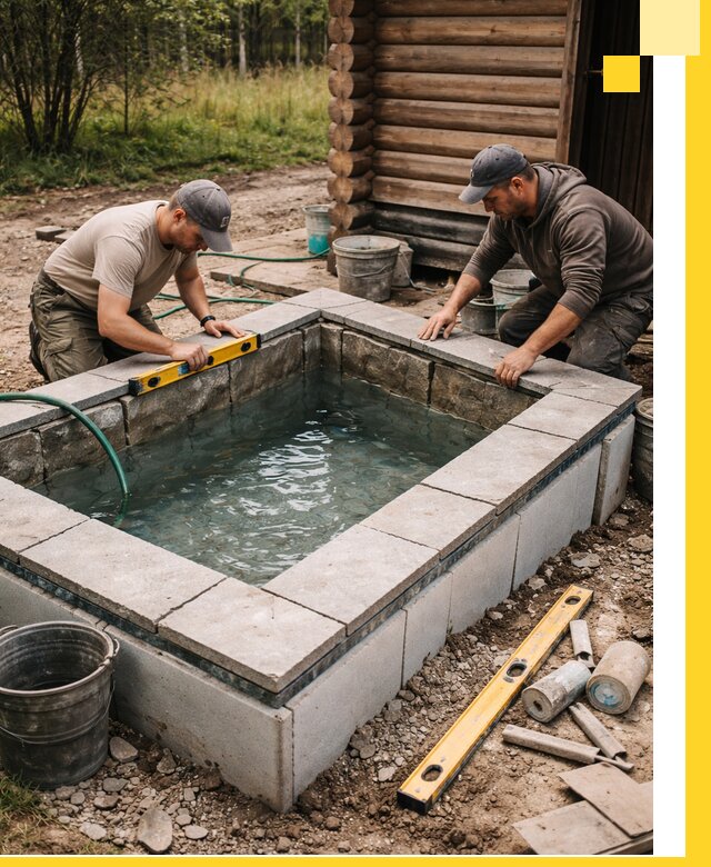 Изготовление и установка холодных купелей под ключ в Ишиме